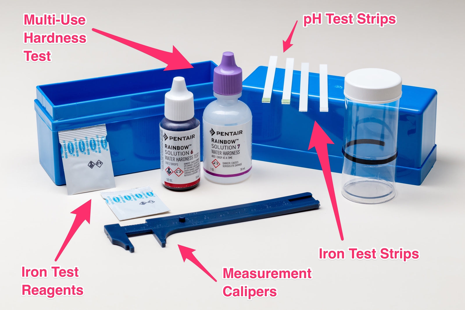 Aquatell Prep Kit -Water Hardness, Iron & pH Test